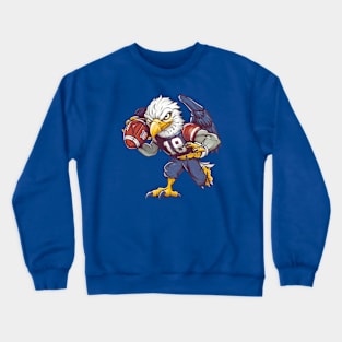 Bald Eagle American Football Touchdown Crewneck Sweatshirt